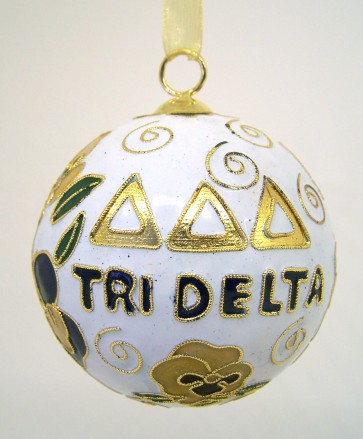 DDD Round Wt Ornament