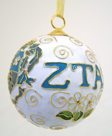 ZTA Round Wt Ornament