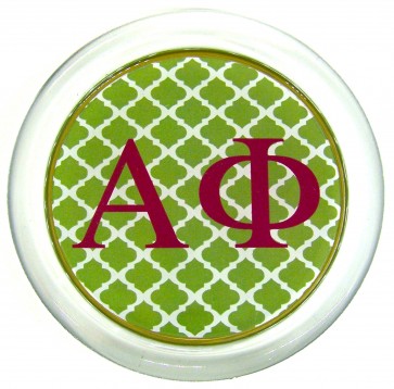 APhi Decoupage Coaster - Green Trellis