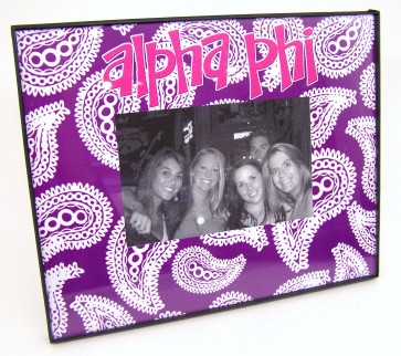 Paisley Picture Frame - Alpha Phi