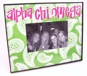 Paisley Picture Frame - Alpha Chi Omega