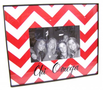 Chevron Picture Frame - Chi Omega