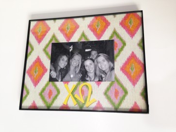 Ikat Picture Frame - Chi Omega