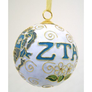 ZTA Round Wt Ornament