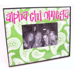 Paisley Picture Frame - Alpha Chi Omega