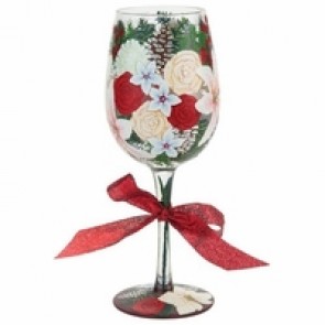 Holiday Bouquet Wine Glass