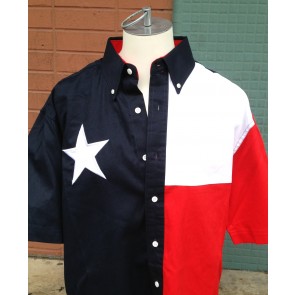 Texas Flag Short-Sleeve Button Down