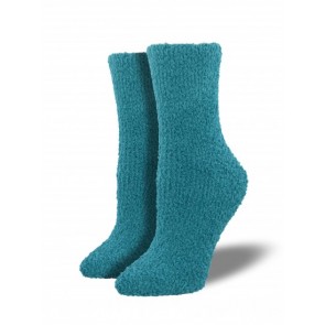 Warm & Fuzzy Turquoise Socks