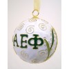 AEPhi Round Wt Ornament